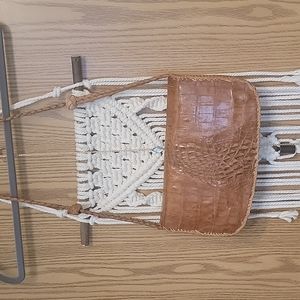 VINTAGE croc leather purse